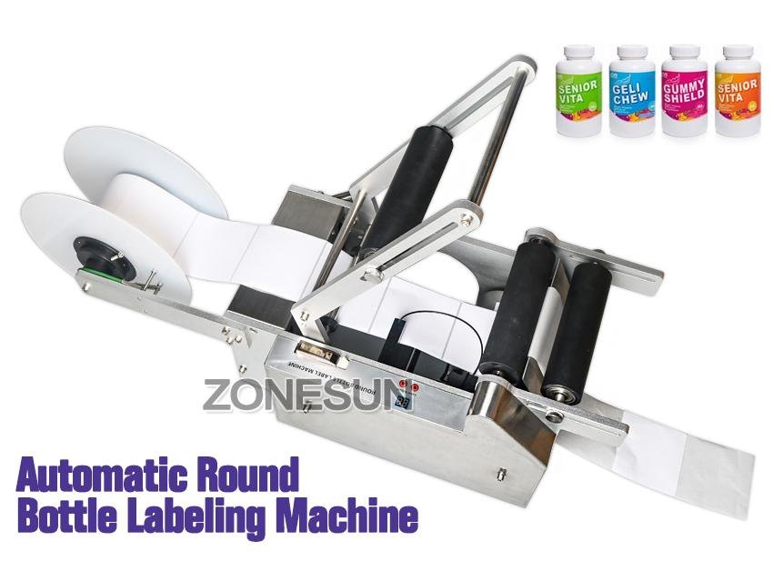 ZONESUN LT-50 Round Plastic bottle label machine stick mark machine