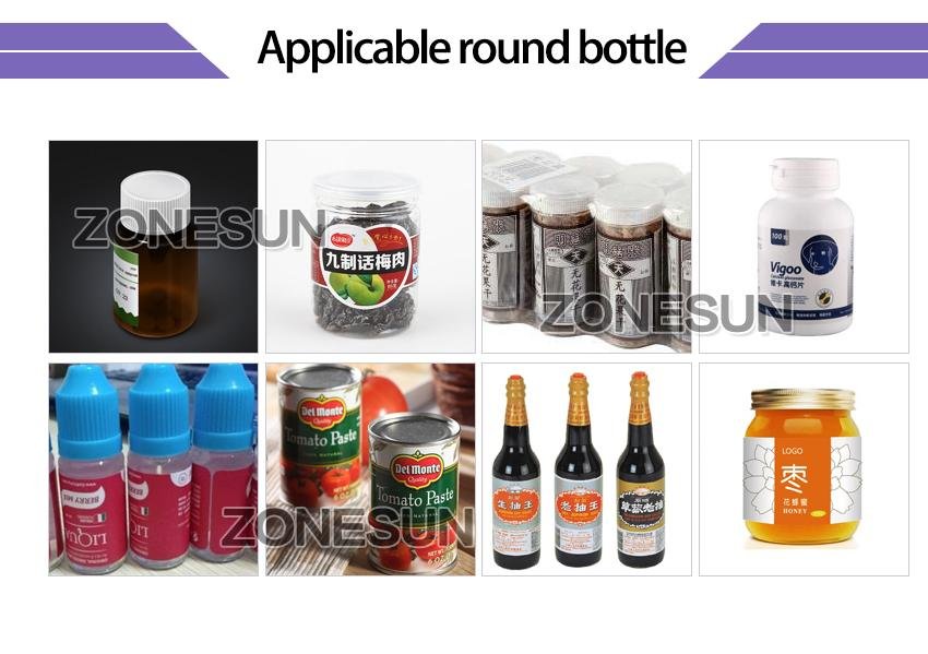 ZONESUN LT-50 Round Plastic bottle label machine stick mark machine 5