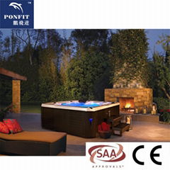 5 persons SAA CE approved hot tub balboa swim spa with HDTV