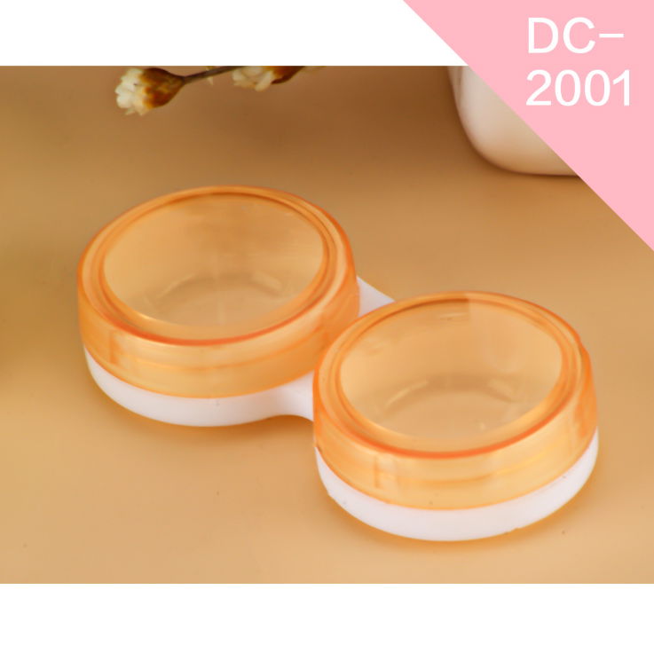 2018 new solid color design custom wholesale Polypropylene contact lens case 2