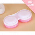 2018 new solid color design custom wholesale Polypropylene contact lens case 4