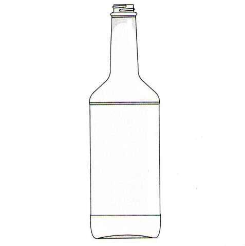 946ml 1 quart liquor spirit glass bottle flint