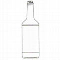 946ml 1 quart liquor spirit glass bottle