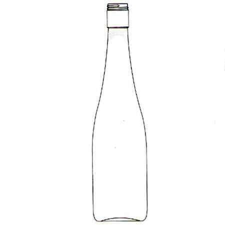  500ml distilled liquor spirit glass bottle flint