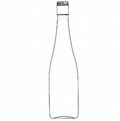  500ml distilled liquor spirit glass bottle flint