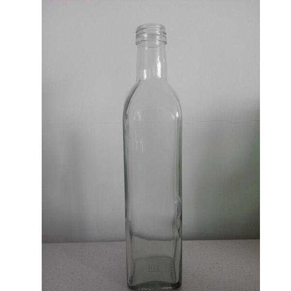 500ml square olive oil flint glass bottle
