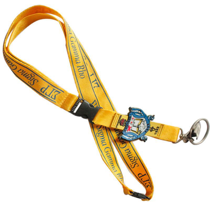 custom printing logo high quality plastic / metal lanyard 3