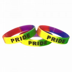 fashion high quality silicone rubber unisex wristband with custom design