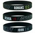 fashion high quality silicone rubber unisex wristband with custom design 2