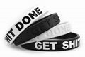 fashion high quality silicone rubber unisex wristband with custom design 3