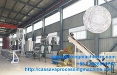 Machine process for extraction of starch from cassava