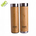 GB8060 500ML/17OZ Natural Stainless Steel bamboo Vacuum Insulated infuser flask  4