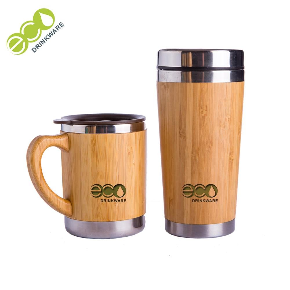 GB8060 500ML/17OZ Natural Stainless Steel bamboo Vacuum Insulated infuser flask  5