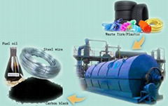 Continuos type  tire pyrolysis oil equipment