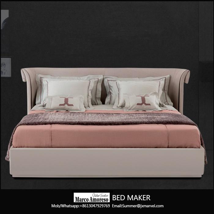 leather bed frame queen home furniture bedroom modern leather bed frame king bed 4