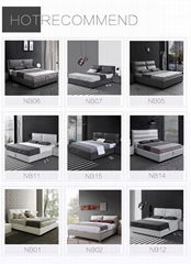 Alibaba wholesale genuine leather bed with storage latest leather bed designs