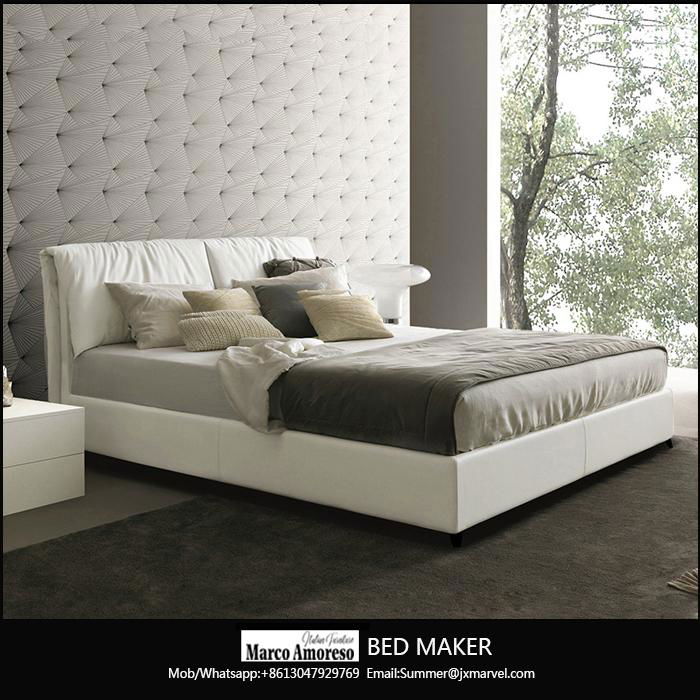 Alibaba wholesale genuine leather bed with storage latest leather bed designs 2