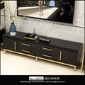 living room furniture sets gold mirrored high gloss coffee table 3
