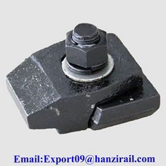 Railway rail clamp for crane rail