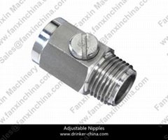 Stainless steel 201/304 Adjustable nipples with drinkers