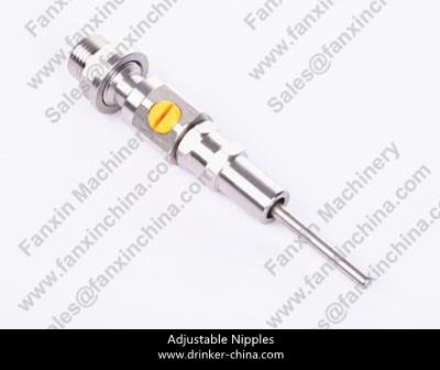Stainless steel Adjustable nipples with drinkers 2