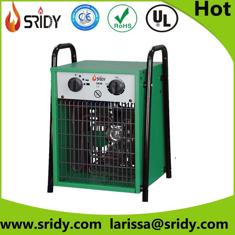 3kW Industrial Fan Heater Electric Workshop Garage Shed Round Space  3000W 2