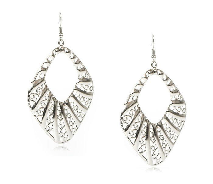 Wholesale Promotion Style Silver Metal Hollow Out Vintage Drop Earring