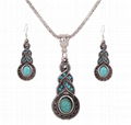 Vintage Anti-Silver Alloy Turquoise