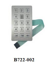 hot sale15 keys stainless steel waterproof numeric r   ed keypad 3