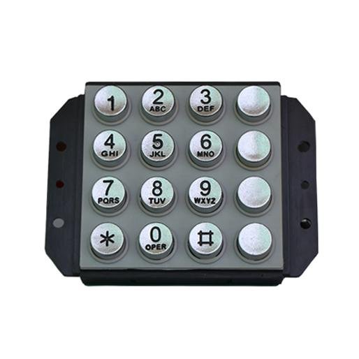 IP65 waterproof 4x4 numeric metal keypad 2