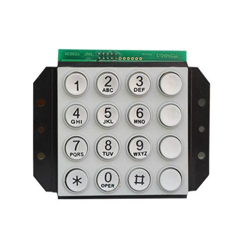 IP65 waterproof 4x4 numeric metal keypad 4