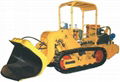 Fully hydraulic side unloading rock loader. 1