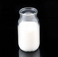 Clear around screen printing milk glass bottle