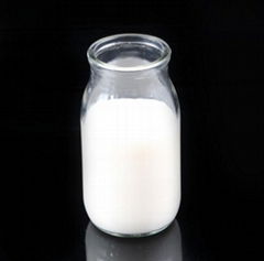 Clear around screen printing milk glass bottle