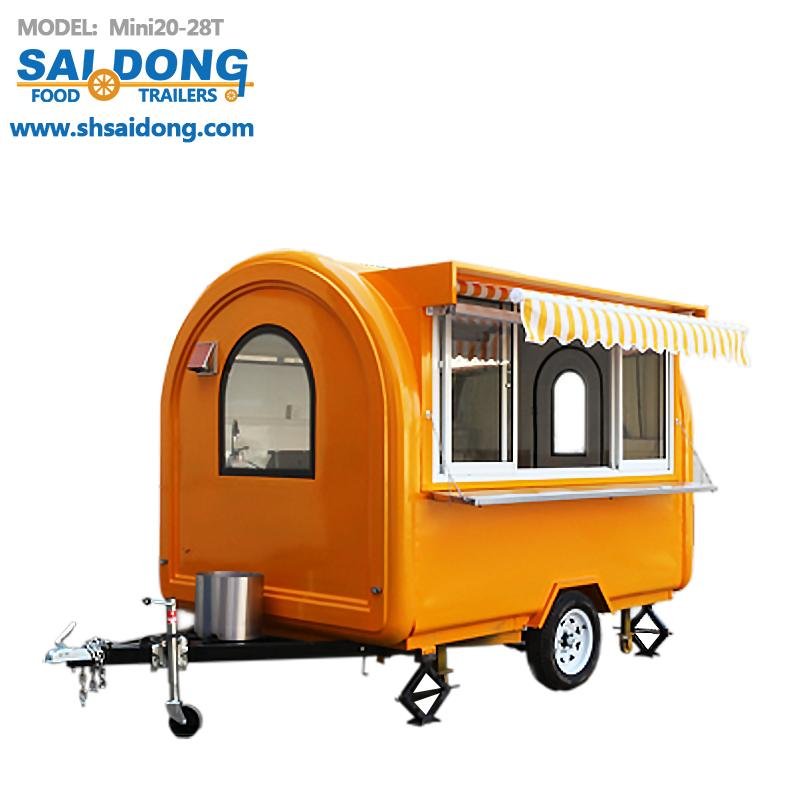 High Quality China Suppliers Towable Food Trailer Stainless Steel Mobile cart 