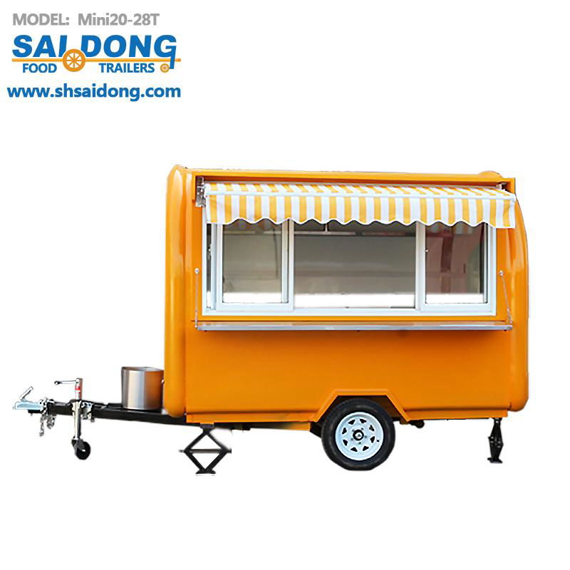 High Quality China Suppliers Towable Food Trailer Stainless Steel Mobile cart  2