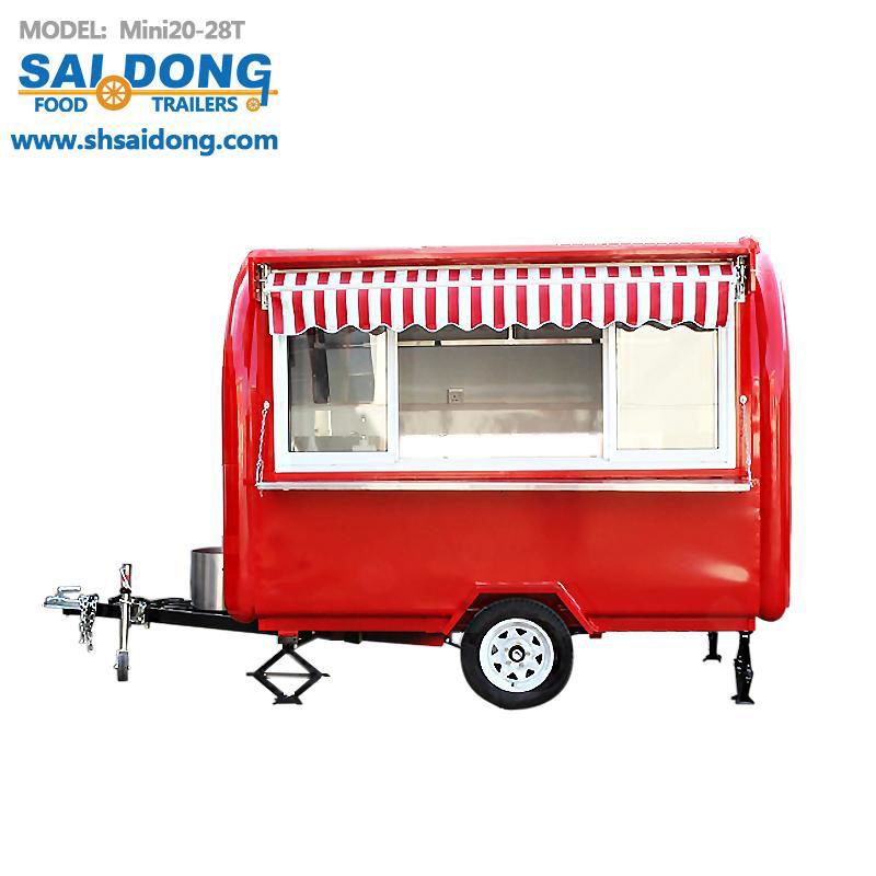 High Quality China Suppliers Towable Food Trailer Stainless Steel Mobile cart  3