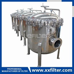 Stainless steel bag filter housing 