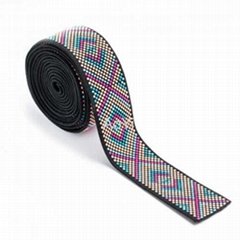 3.5cm Polyester Nylon Yarn Spandex elastic band with silicone