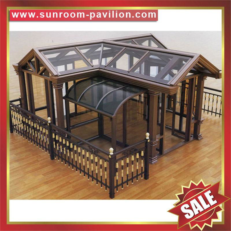 outdoor glass alu aluminum sunroom sun house kits factory