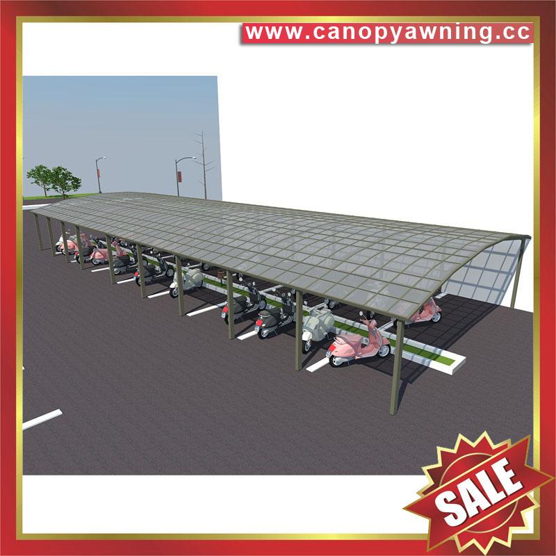 public shopping mall aluminum pc bike motorcycle parking shelter canopy awning 5