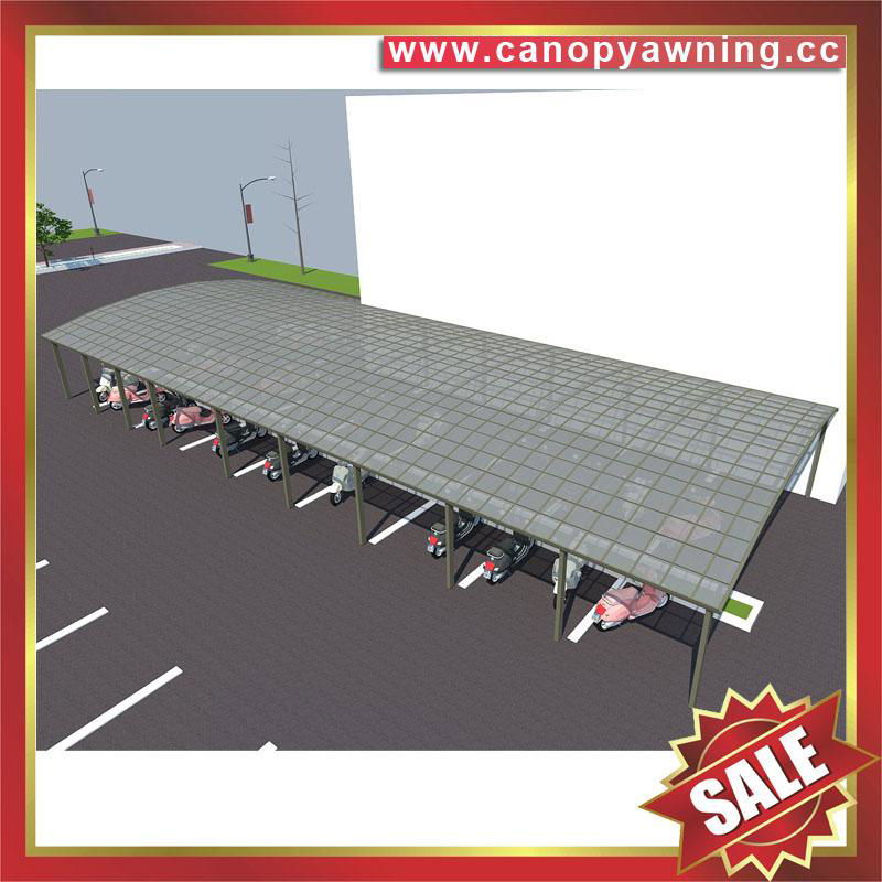 outdoor bicycle bike motorcycle alu metal polycarbonate parking shelter canopy cover carport china