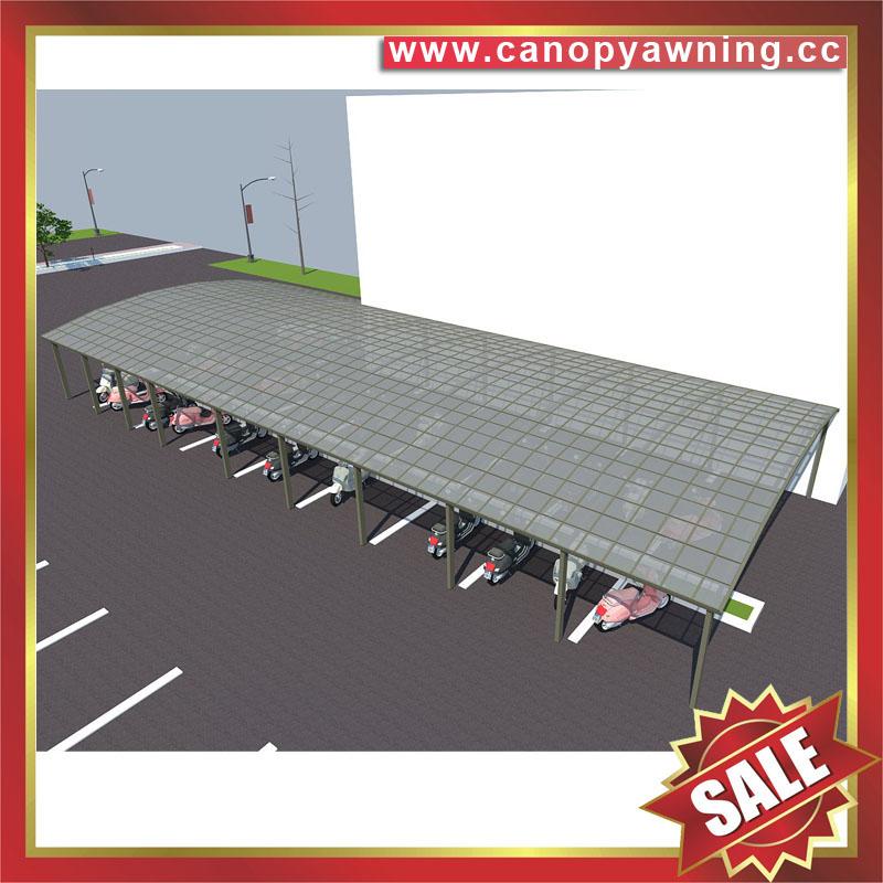 public aluminum pc bicycle motorcycle parking shelter canopy awning carport 3