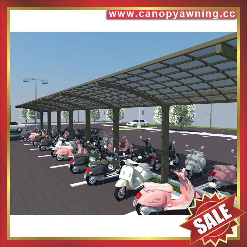 outdoor bicycle bike motorcycle alu metal polycarbonate parking shelter canopy cover carport kits