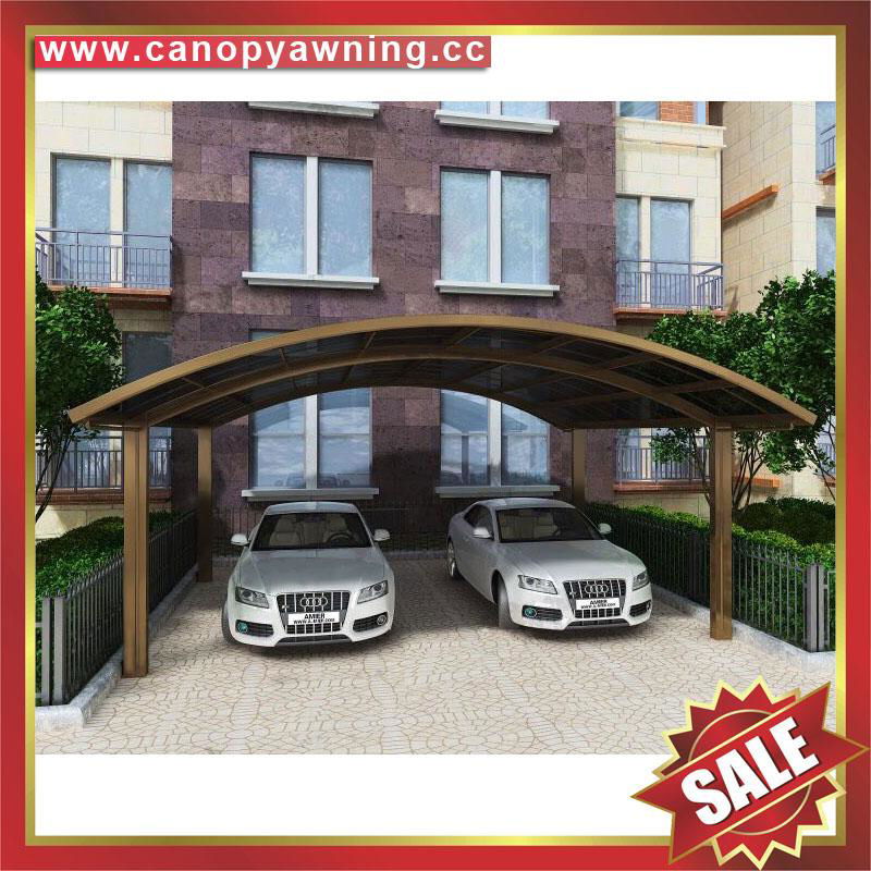 outdoor alu parking metal polycarbonate pc carport  car port shelter canopy 5