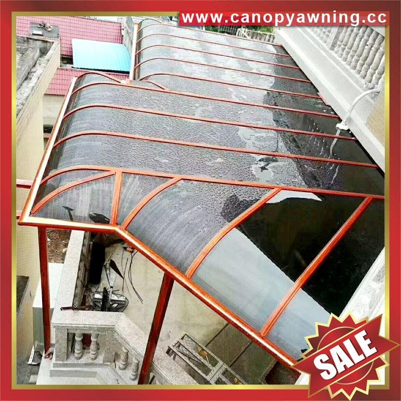waterproofing anti-uv pc aluminum canopy awning shelter kits for house building 4