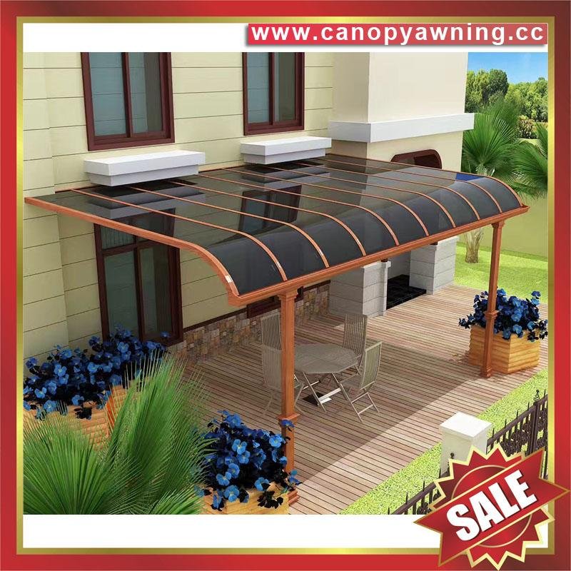 balcony gazebo patio sunshade alu aluminum pc canopy awning rain shelter shield 4