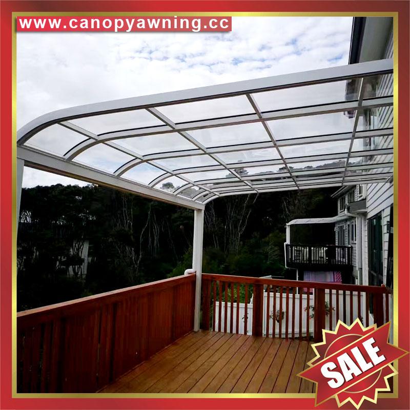 canopy awning rain sun shelter with aluminum frame polycarbonate sheet cover 5