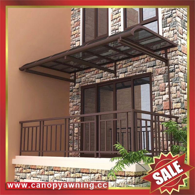 patio terrace balcony polycarbonate aluminum alu door window canopy canopies cover awning for sale