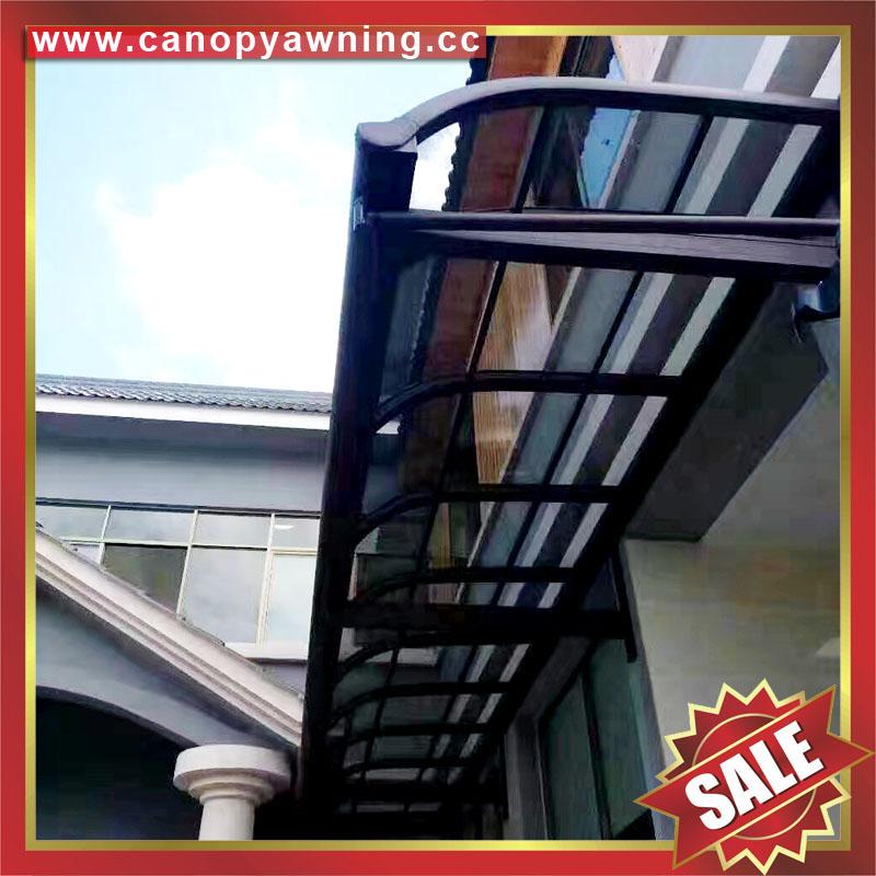 outdoor house door window polycarbonate pc aluminum alloy canopy awning shelter 5